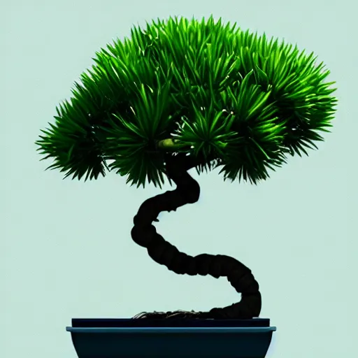 Image similar to bonsai palm!! tree but minimalistic concept art by frank stella gilleard james whalen tom, colorful, soft light, trending on artstation, minimalism