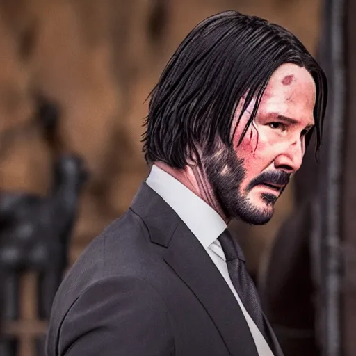 Image similar to john wick in new mexico, 4k, high detail, high-resolution photograph, ultra-detail