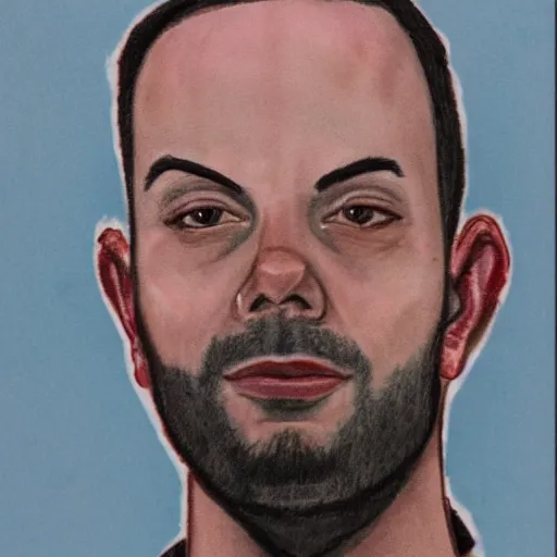 Image similar to andrew tate, police sketch