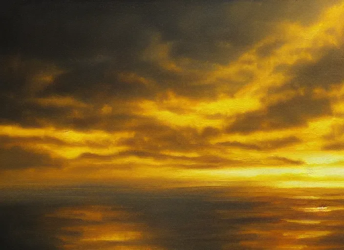 Prompt: golden rays, oil painting