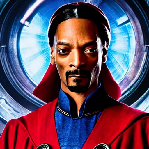 Image similar to snoop dogg as doctor strange, marvel cinematic universe, mcu, 8 k, raw, unedited, symmetrical balance, in - frame,