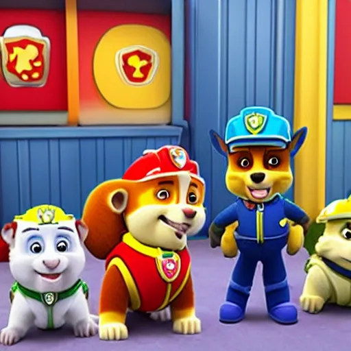 Image similar to a hamster in paw patrol