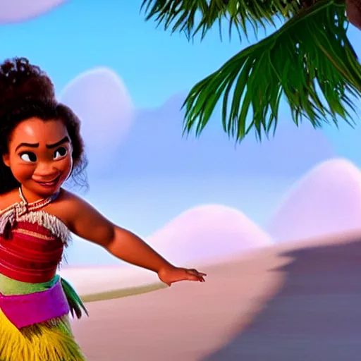 Prompt: Screen capture of Moana in Toy Story