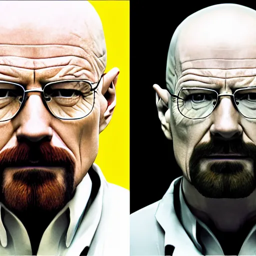 Prompt: Walter White transformation sequence