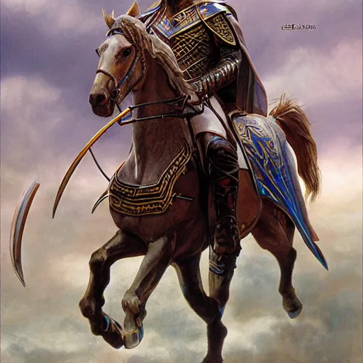 Prompt: noble prince rider Eomer of Rohan by Mark Brooks, Donato Giancola, Victor Nizovtsev, Scarlett Hooft, Graafland, Chris Moore - n 9