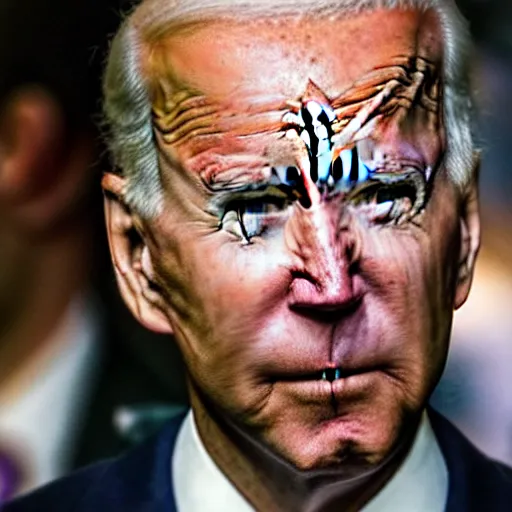 Image similar to a closeup photo of concerned Joe Biden lost in the jungle