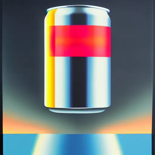 Image similar to chrome can by shusei nagaoka, kaws, david rudnick, airbrush on canvas, pastell colours, cell shaded, 8 k