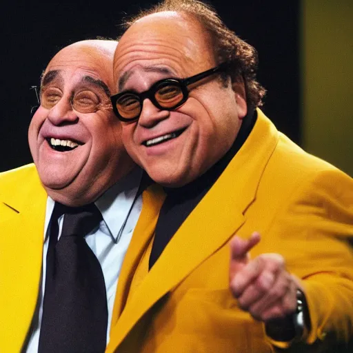 Image similar to danny devito wearing a yellow suit