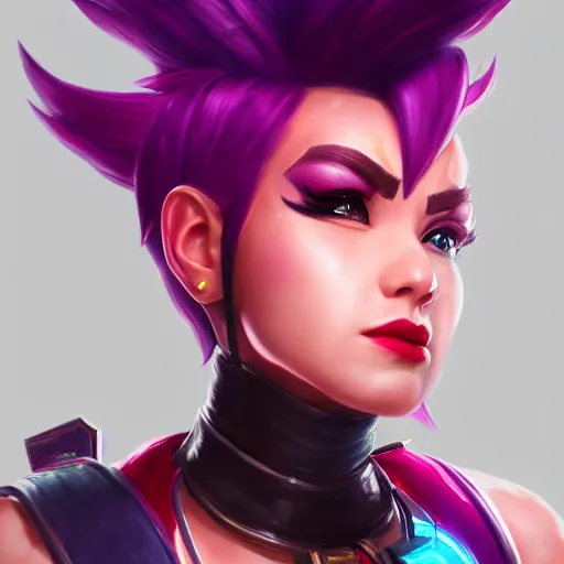 Prompt: portrait of Vi from League of Legends, by Fortiche Studio, by Riot Games, from Netflix's Arcane, trending on artstation,fine details, realistic shaded, fine-face, pretty face, cinematography by Stanley kubrick