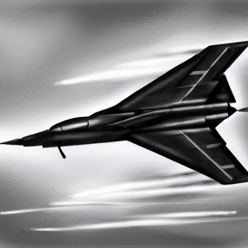 Image similar to modern jet fighter shaped like a mythical dragon carrying a full set of missiles high in the sky, hyper realistic, digital pencil art