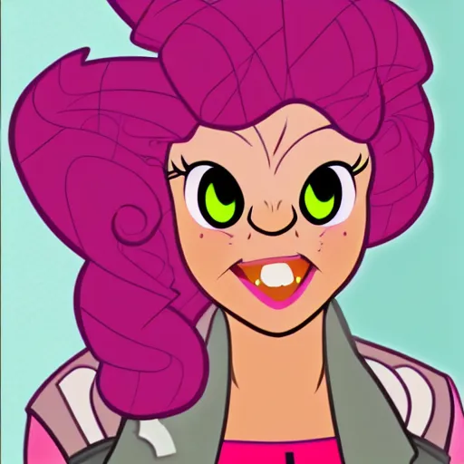 Prompt: Pinkie Pie from my little pony with the head of Jean Luc Picard