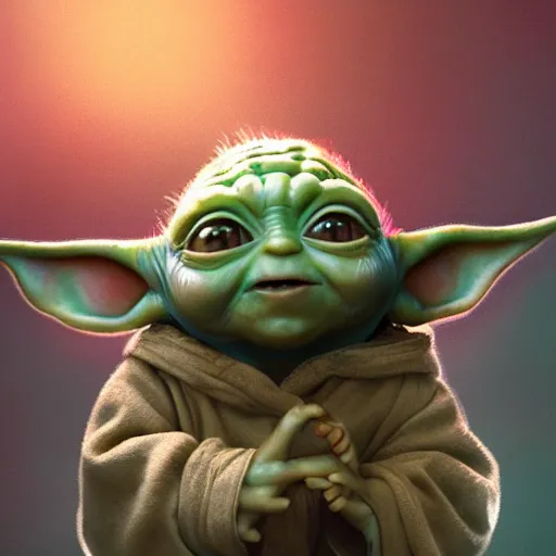 Prompt: Very very very very highly detailed epic central composition photo of baby Yoda as Smeagol face, intricate, happy colors, extremely detailed, digital painting, smooth, sharp focus, illustration, volumetric lighting, incredible art by Brooke Shaden, artstation, concept art, Octane render in Maya and Houdini