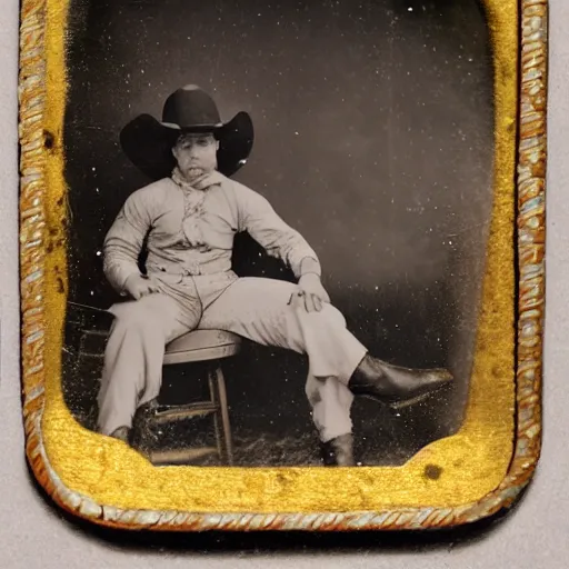 Image similar to tintype photo, bottom of the ocean, cowboy riding pig