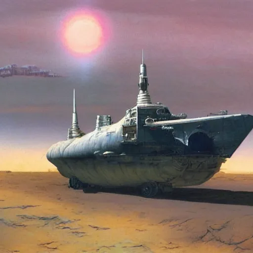 Prompt: scout spaceship with 100-ton hull used for exploration survey and courier duties, peter elson, chris foss, john berkey, tony roberts, jim burns, don davis, deco!!!!!!