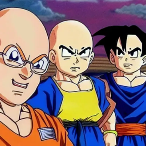 Prompt: George Costanza in DragonBall Z, anime