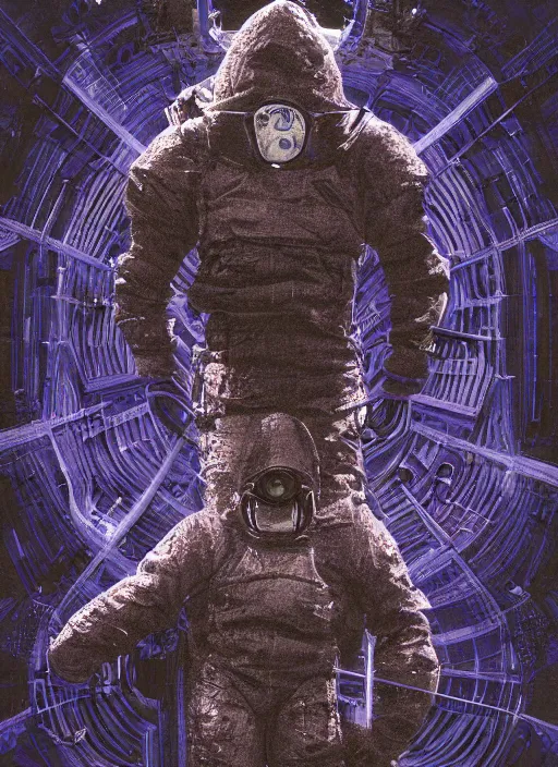 Image similar to astronauts divers in dark void underwater - complex and hyperdetailed technical suit design. reflection and dispersion materials. rays and dispersion of light. volumetric light. f / 3 2. noise film photo. flash photography. ultra realistic, 5 0 mm. poster by wayne barlowe, hajime sorayama aaron horkey, craig mullins