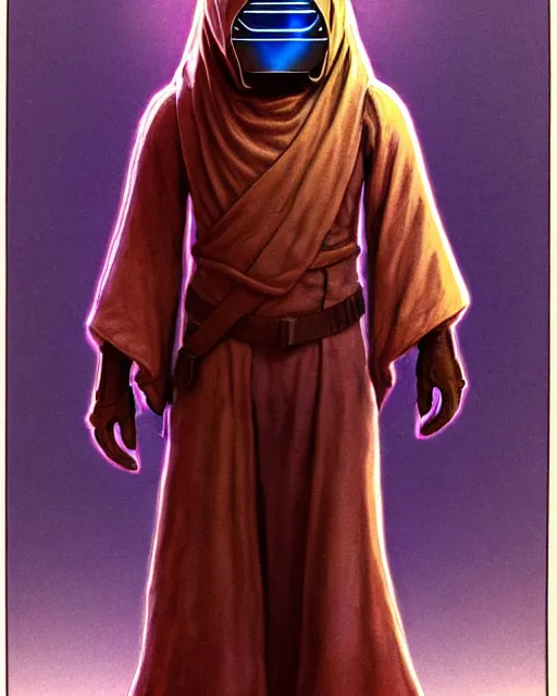 Image similar to jawa from star wars, character portrait, portrait, close up, concept art, intricate details, highly detailed by moebius