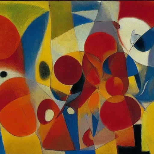 Prompt: a lost work of genius, a beautiful composition of incrediblesymbolic abstract art, centred, expressing the form of the formless, wondrous, benign and numinous, looking at it rewards the soul, being-in-itself, futuristic digital paint in 8k HD, by Arshile Gorky and by Pablo Picasso and by Helen Frankenthaler and by Walt Disney
