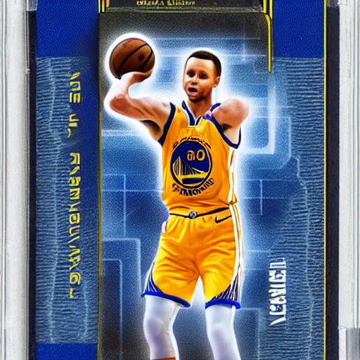 Image similar to super rare Stephen Curry basketball card, highly detailed face, ultra quality 4k, hyper realistic, epic, artistic