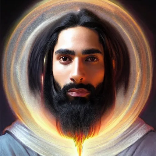 Prompt: perfectly-centered-Portrait of a black haired latino cleric druid, flame wielding, The Perfect Human male Specimen, intricate, elegant, super highly detailed, professional digital painting, artstation, concept art, smooth, sharp focus, no blur, no dof, extreme illustration, Unreal Engine 5, 8K, art by artgerm and greg rutkowski and alphonse mucha loish and WLOP