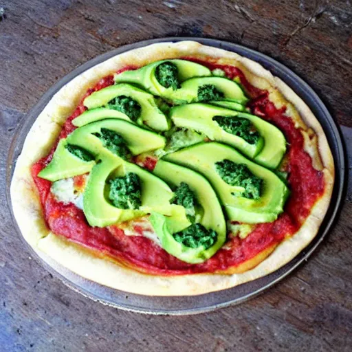 Prompt: avocado pizza