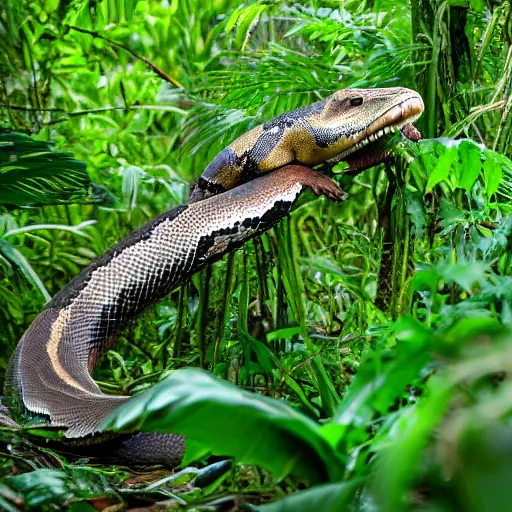 Image similar to full shot of a python in the jungle