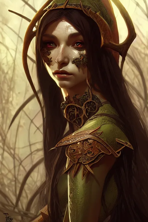 Image similar to beautiful plague - infected ancient elf, highly detailed, digital painting, artstation, sharp focus, illustration, cinematic, art by tan zi and ayanamikodon and alphonse mucha and wlop