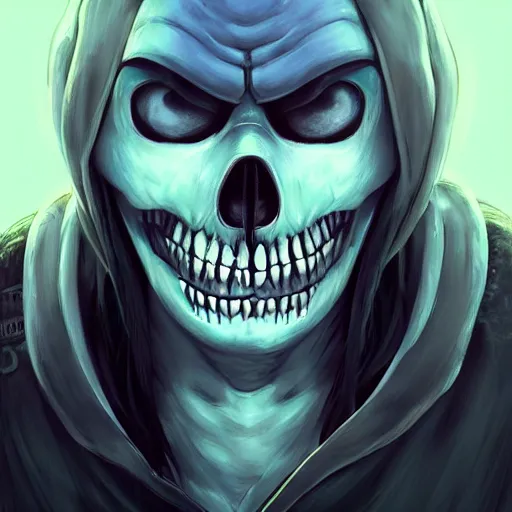 Image similar to photorealistic dark fantasy concept art of different versions of sans with his eye glowing, dynamic lighting, stunning visuals, ray tracing, beautiful scenery, cinematic, full body portrait, ultra detailed, hyper detail, stunning detail