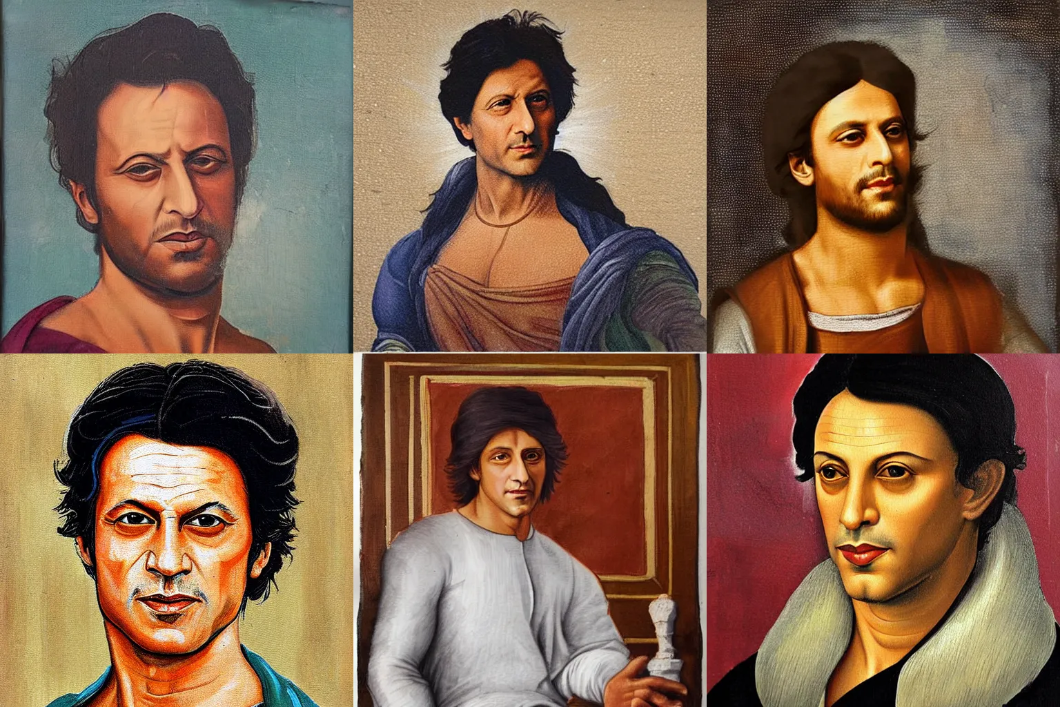 Prompt: Vintage painting of Imran Khan in the style of Leonardo da Vinci