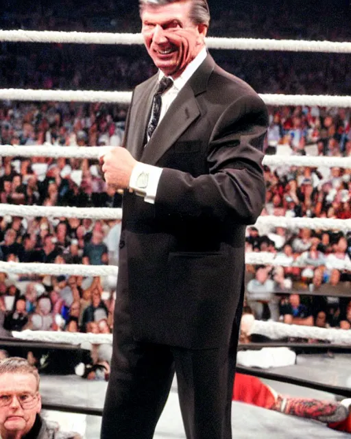 Image similar to vince mcmahon. photographic, photography