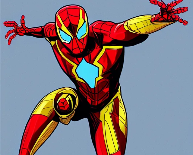 Image similar to sketch of the mcu iron spider