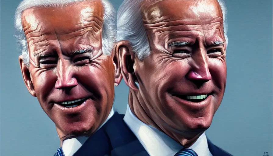 Image similar to oil painting of joe biden, hyperdetailed, artstation, cgsociety, 8 k