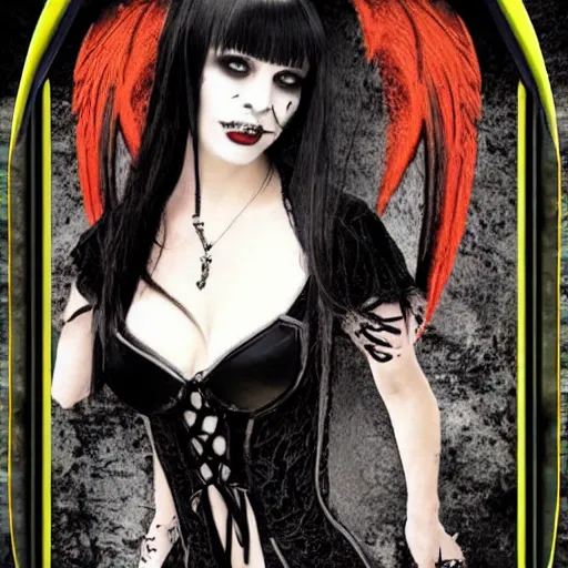 Image similar to vampiric angel, gothic