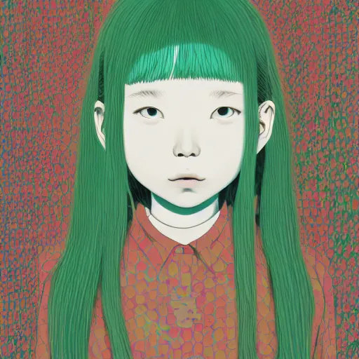 Image similar to a portrait of a girl by inio asano, beeple and james jean, chiho aoshima color scheme