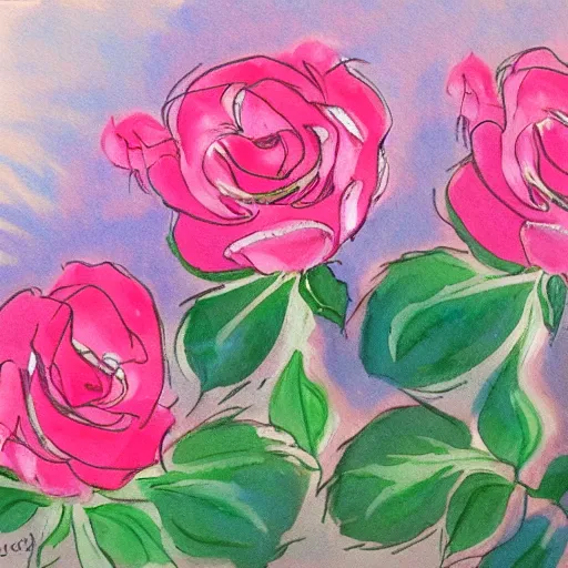 Enamel Coffee Pot and Pink Rose, Original Oil Painting