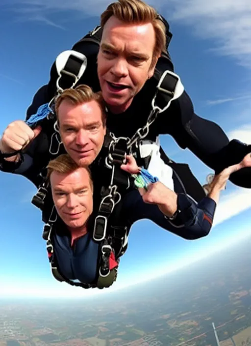 Image similar to ewan mcgregor skydiving