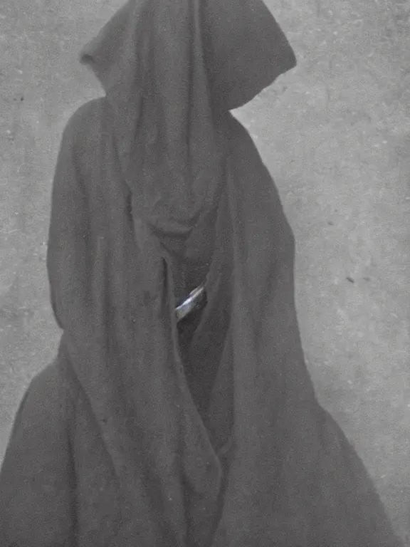 Image similar to portrait of faceless grim reaper, ww1 photo, grainy, high detail, high resolution,