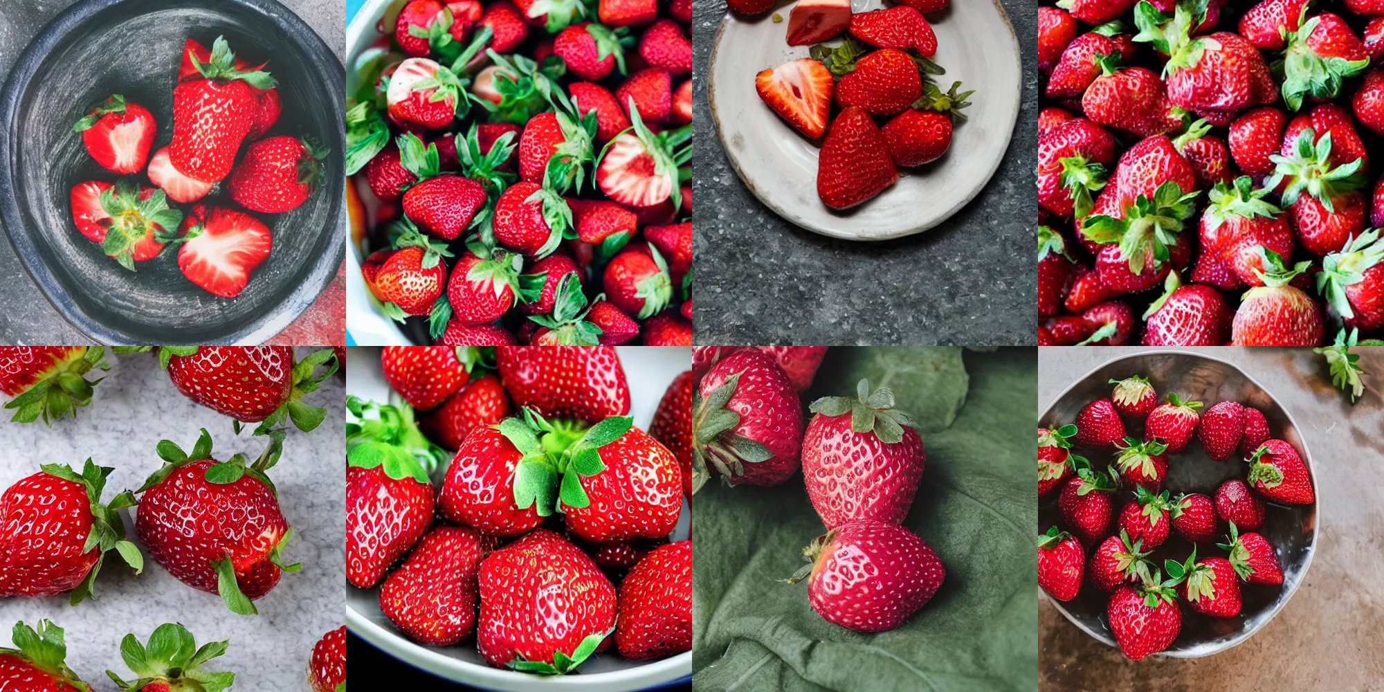 Prompt: closeup of a strawberry, food photography