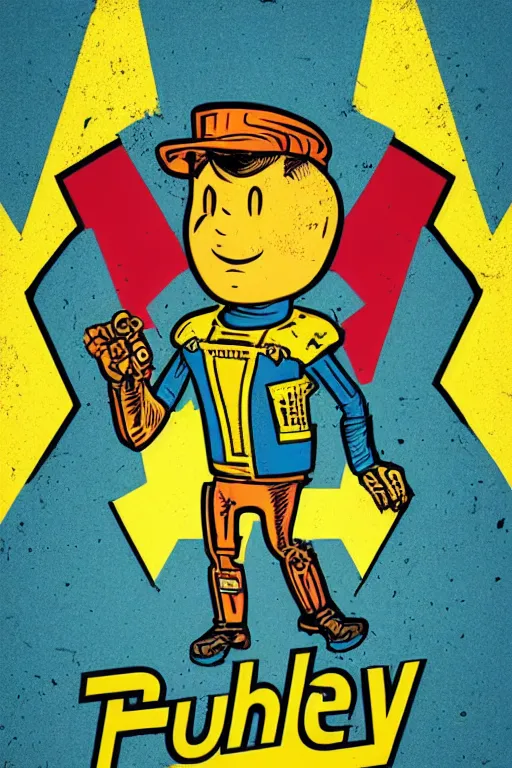 Image similar to fallout 7 6 retro futurist illustration art by butcher billy, sticker, colorful, illustration, highly detailed, simple, smooth and clean vector curves, no jagged lines, vector art, smooth andy warhol style