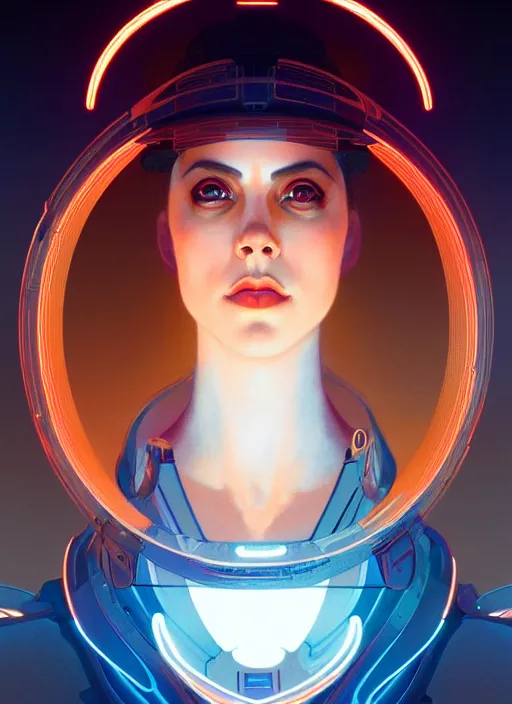 Image similar to symmetry portrait of poly styrene, sci - fi, tech wear, glowing lights intricate, elegant, highly detailed, digital painting, artstation, concept art, smooth, sharp focus, illustration, art by artgerm and greg rutkowski and alphonse mucha