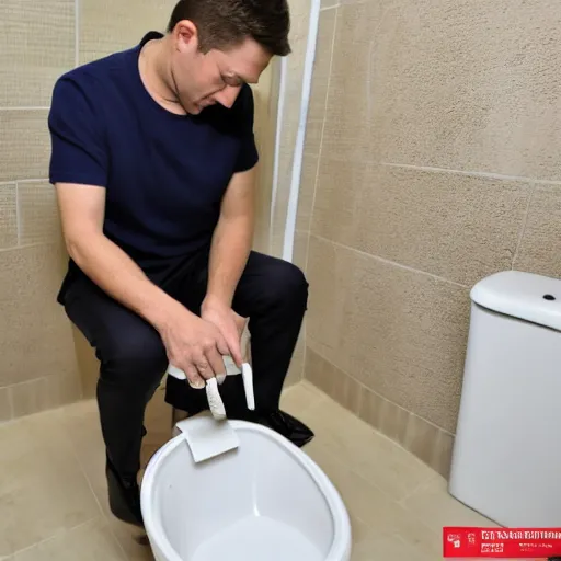 Image similar to Zelensky flushes himself in the toilet