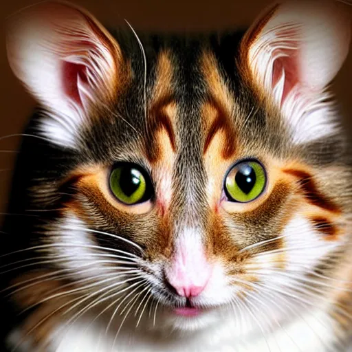 Image similar to a feline hamster - cat - hybrid, animal photography