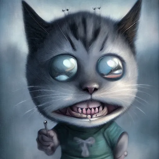 Prompt: a cute baby cat knight, smile, cute teeth, cute face, digital painting byRoss Tran and Mark Ryden, cute and lovely, high detail, nursery poster