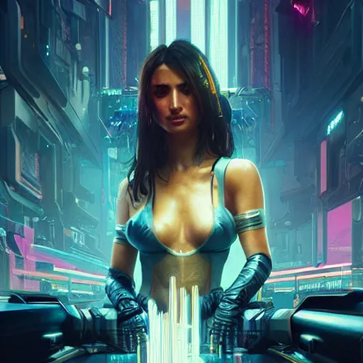 Prompt: Ana de Armas, cyberpunk 2070, synthwave, highly detailed, digital painting, artstation, concept art, sharp focus, illustration, art by artgerm and greg rutkowski and alphonse mucha