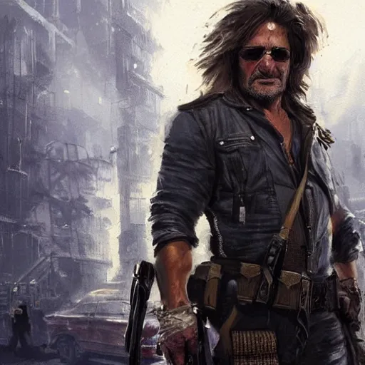 Image similar to Snake Plissken Escape from New York,Greg rutkowski, Trending artstation, cinematográfica, digital Art