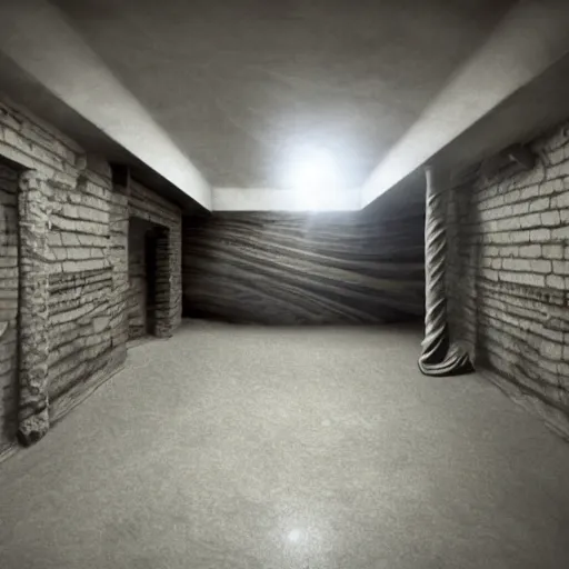 Image similar to surrealist basement