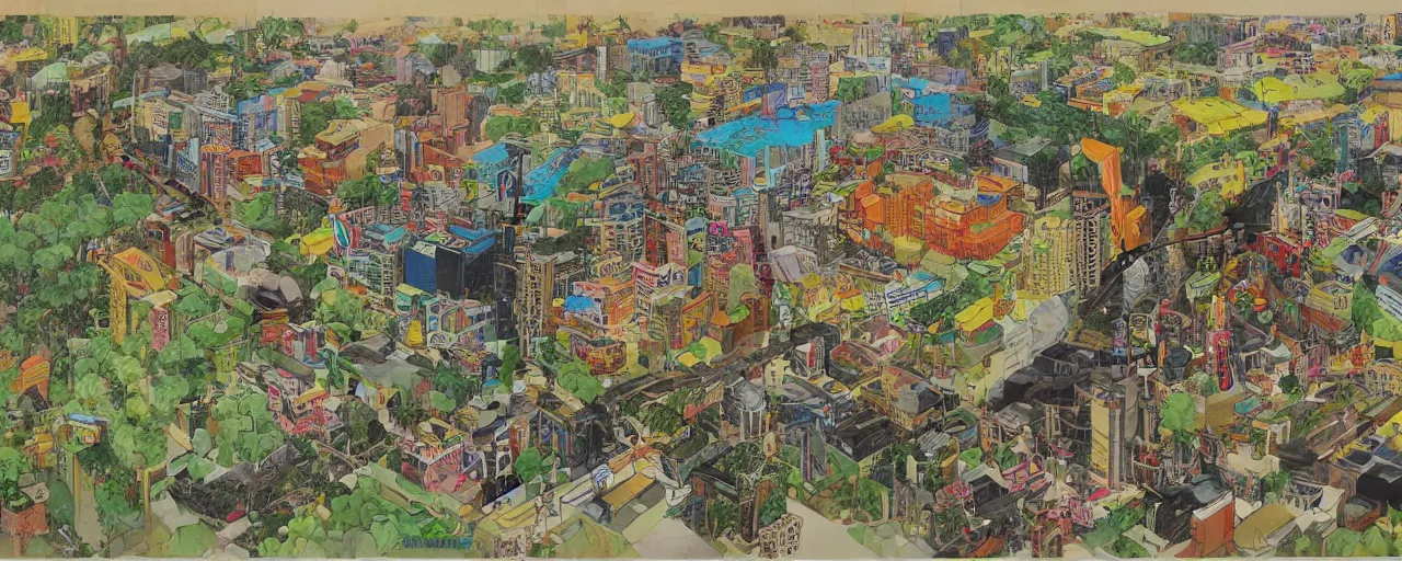 Image similar to Bangalore, art By Hiorshi Nagai