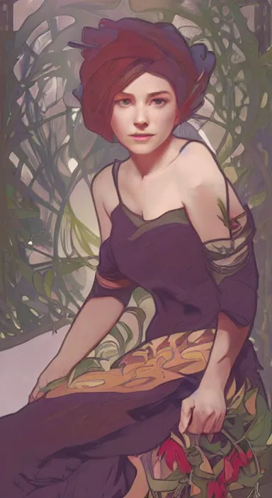 Image similar to Portrait of May from Pokemon. Beautiful digital art by Greg Rutkowski and Alphonse Mucha