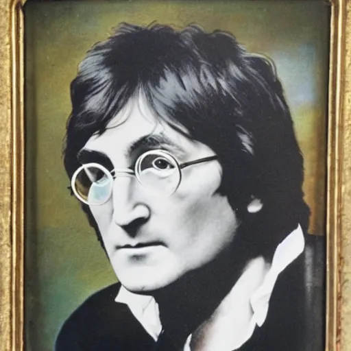 Image similar to romantic era portrait of john lennon