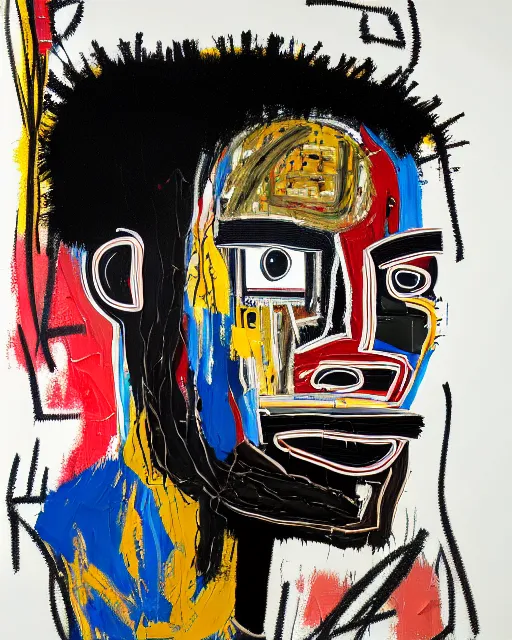 Image similar to A extremely highly detailed majestic hi-res beautiful immaculate head and shoulders award winning painting masterpiece of the face of a strong black african man by Jean-Michel Basquiat, 8k, high textures, hyper sharp, insanely detailed and intricate, super detailed, 8k HDR high quality